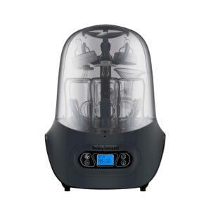 Baby Brezza Baby Bottle Sterilizer and Dryer Machine – Electric Steam Sterilization - Universal Fit - Pacifiers, Glass, Plastic, and Newborn Feeding Bottles, Charcoal