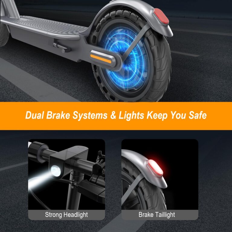 NAVIC T5 Electric Scooter Adult, 350W,Max Speed 19Mph, Long Range 21Miles, Foldable E-Scooter for Adults, Escooter Adults with App Control, Dual Braking - Image 7