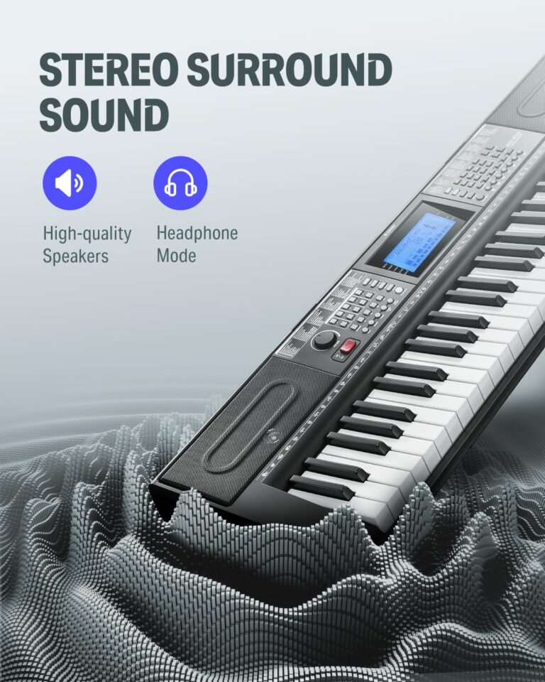 Donner 61 Key Keyboard Piano, Electric Piano Keyboard Kit with 249 Voices, 249 Rhythms - Includes Piano Stand, Stool, Microphone, Gift for Beginners, Black (DEK-610S) - Image 5