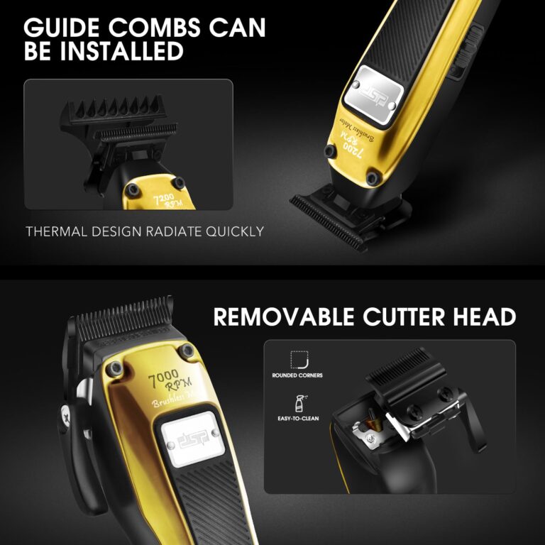 DSP Hair Clipper for Men Professional, BLDC Motor & DLC Coated Detachable Blade, Cordless Hair Trimmer Set for Barber with Charging Base, Men Hair Product Gift Set - Image 2