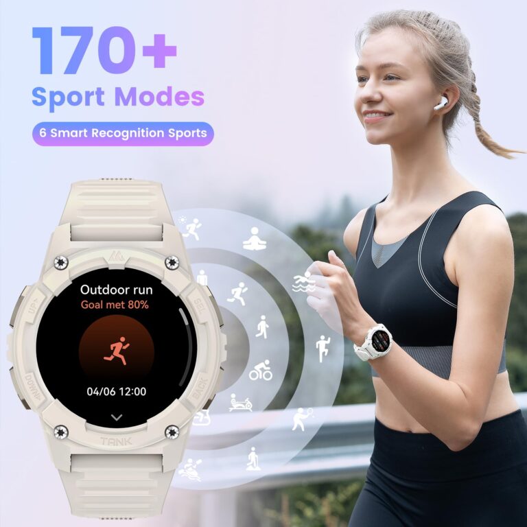 KOSPET Tank S2 Smart Watch for Women GPS, Pressure/Altitude/Compass, 5ATM Waterproof, 1.32" AMOLED Display Fitness Tracker(Answer/Make Call), AI Voice Assistant, 24H Sleep/Hear Rate Monitor - Image 6