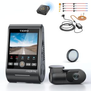 【Bundle: VIOFO A229 Pro 2CH + Remote Control + Hardwire Kit with 8pcs Fuse Tap】 4K HDR Dash Cam, Dual STARVIS 2 IMX678 IMX675, 4K+2K Front and Rear Car Camera, 2 Channel with HDR, 5GHz Wi-Fi