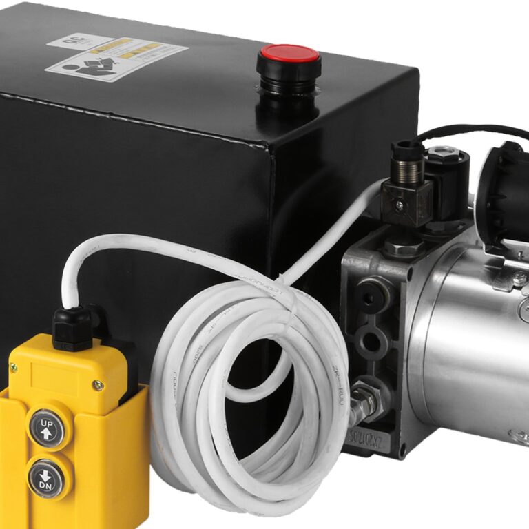 Mophorn 12 Quart Single Acting Hydraulic Pump 12V Hydraulic Power Unit with Steel Reservoir for Dump Trailer Truck Car Lift Unit - Image 4