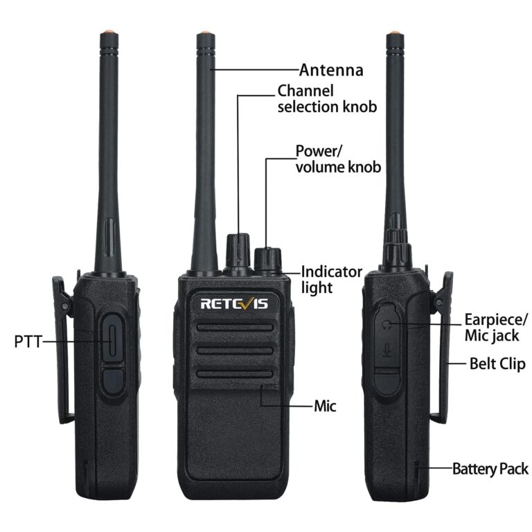 Retevis RT17 Walkie Talkie, Two Way Radio with USB Charging Base, VOX Handsfree Walkie Talkie for Business Healthcare School Restaurant Retail Church(10 Pack) - Image 4