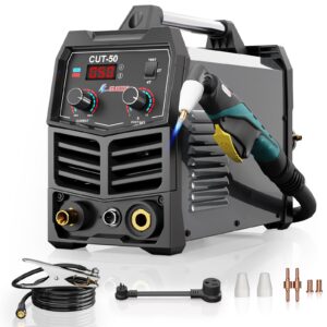GZ GUOZHI Plasma Cutter, 50 Amp Air Inverter Plasma Cutter, 110V/220V Dual Voltage Digital Display IGBT Inverter Plasma Cutting Machine with 2T/4T/TEST Function