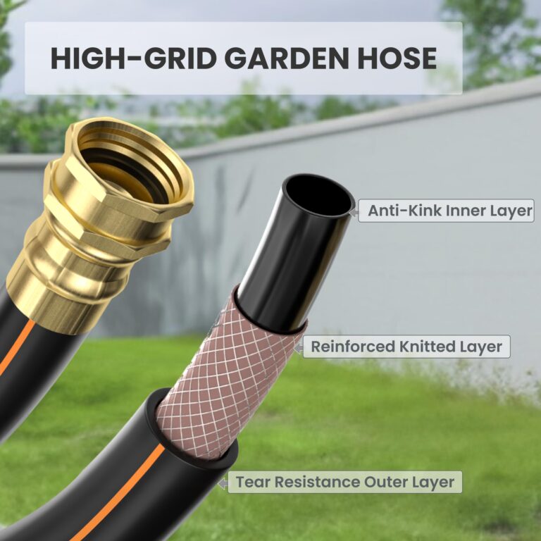 Giraffe Tools AW30 1/2MB Retractable Garden Hose Reel 1/2" x 100 ft PRO Metal Bracket, Heavy Duty, Any Length Lock Hose Reel, 100 ft, Dark Grey - Image 3