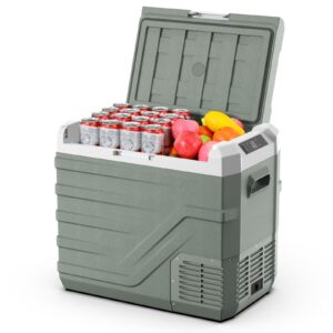 Alpicool Car Refrigerator 12 Volt Refrigerator 46 Quart Portable Freezer 12V Car Fridge Portable Fridge Freezer 12/24V DC 110~240 Volt AC for Truck RV Camper SUV Electric Cooler for Camping -4℉-68℉