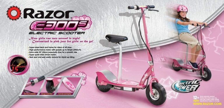 Razor E300S Seated Electric Scooter - Sweet Pea, 10 in. (Front Wheel) - Image 2