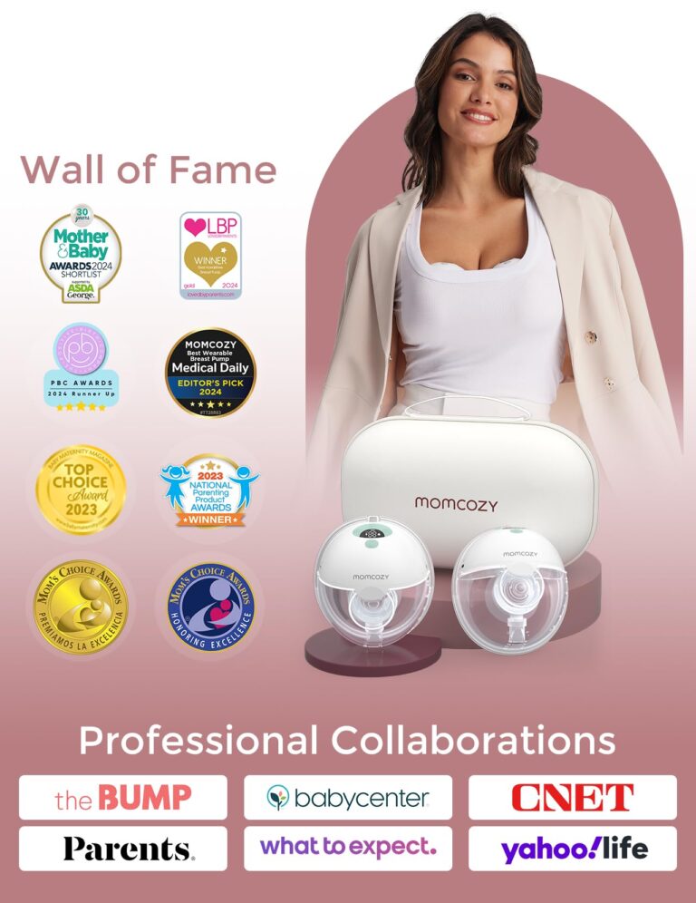 Momcozy M5 Hands-Free Wearable Breast Pump, Double-Sealed Flange for Baby-Like Comfort, 3 Modes & 9 Suction Levels, Portable Electric Pump – 24mm, 2 Pack Mint - Image 3