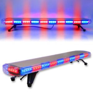 CUMART 47" 88LED Extreme Bright Intensity Construction Emergency Warning Strobe Light Bar Rooftop Low Profile Law Enforcement Hazard Flashing for Tow Truck Vehicle Red/Blue/Red