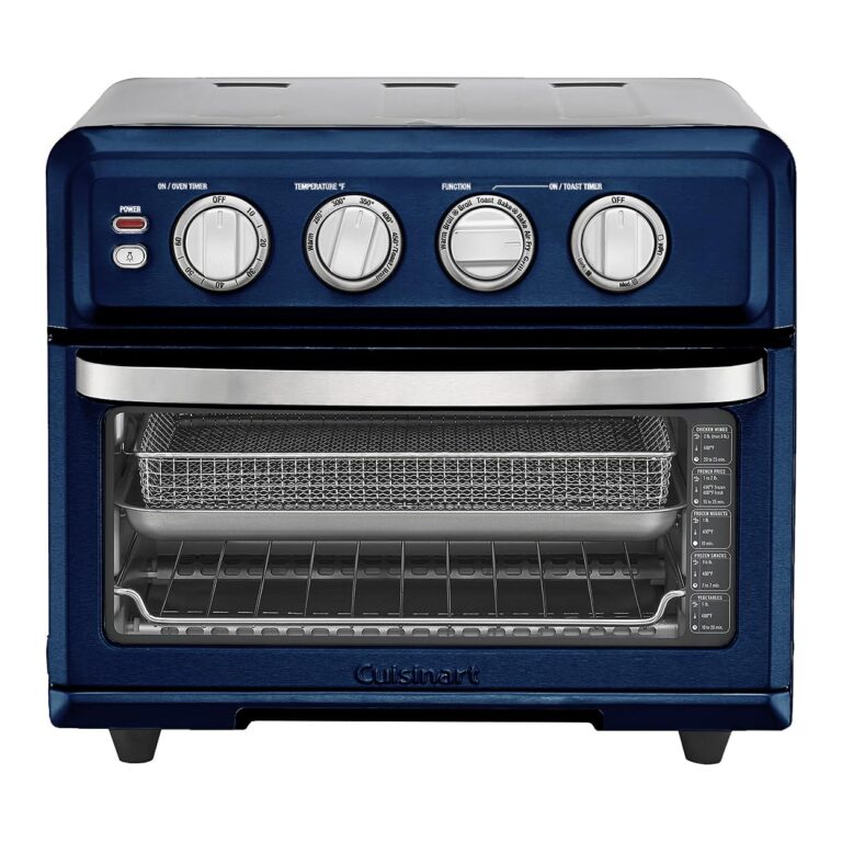 Cuisinart Air Fryer + Convection Toaster Oven, 8-1 Oven with Bake, Grill, Broil & Warm Options, Stainless Steel, TOA-70 (Navy Blue)
