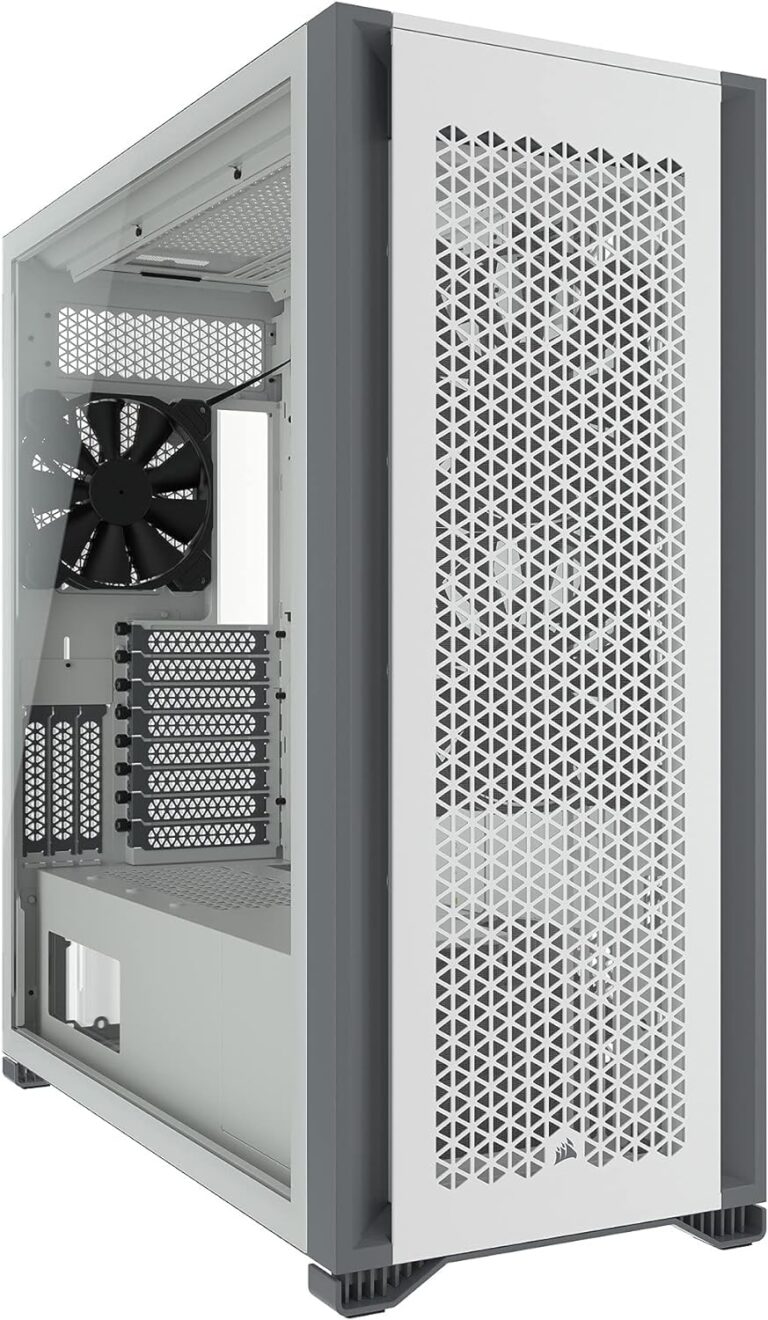 CORSAIR 7000D AIRFLOW Full-Tower ATX PC Case – High-Airflow Front Panel – Spacious Interior – Easy Cable Management – 3x 140mm AirGuide Fans with PWM Repeater Included – White