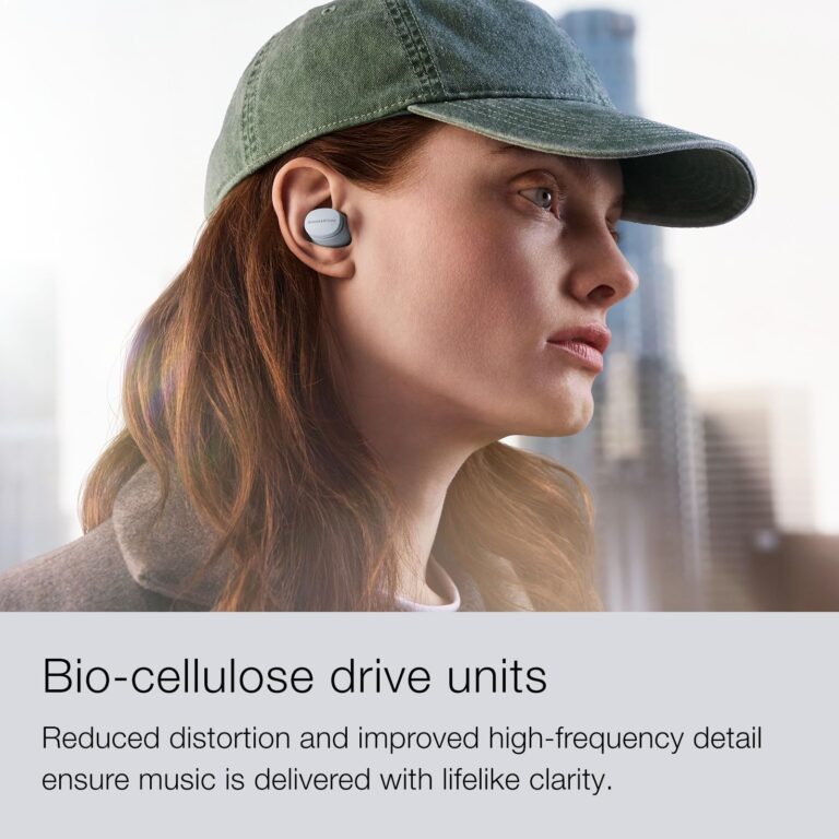 Bowers & Wilkins Pi6 Wireless Earbuds (Glacier Blue), in-Ear Bluetooth Earphones with aptX Adaptive & 12mm Drivers, Bespoke Active Noise Cancelling Earbuds, 3 Built-in Mics, 15-Min Quick Charging - Image 5