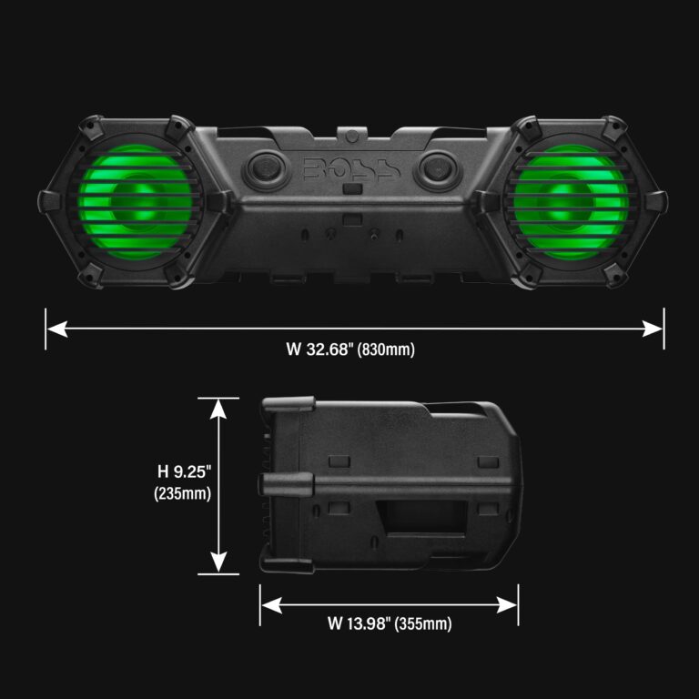 BOSS Audio Systems ATV95LRGB ATV UTV Weatherproof Sound System - 8 Inch Speakers, 1.5 Inch Tweeters, Amplified, Bluetooth Remote, LED Light Bar, Storage Compartment, Easy Installation for 12V Vehicles - Image 8