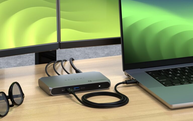 Satechi Thunderbolt 4 Hub Slim Pro, USB C 96W Charging, Single 8K or Dual 4K Display, 4 Thunderbolt 4 Ports, USB 3.2 Gen2 – for MacBook Pro/Air M1 M2 M3, Dell, HP, Surface, Lenovo - Image 3