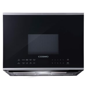 COSMO COS-2413ORM1SS Over the Range Microwave Oven with Vent Fan, 1.34 cu. ft. Capacity, 1000W, 24 inch, Black / Stainless Steel