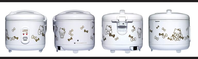 Zojirushi NS-RPC10KTWA Automatic Rice Cooker & Warmer, 5.5-Cup, White & SW-EAE50KTBA Stainless Steel Food Jar, 17-Ounce, Hello Kitty Collection Black - Image 6