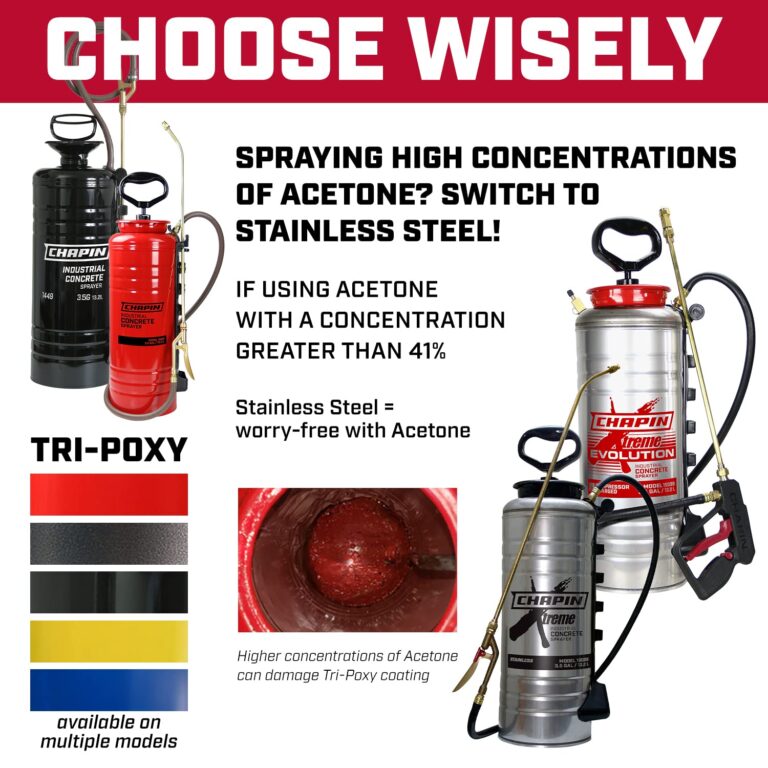 Chapin 19069 Made in The USA 3.5 Gallon Xtreme Industrial Stainless Steel Concrete, with Brass Pump/Wand/Nozzle, Stainless - Image 4