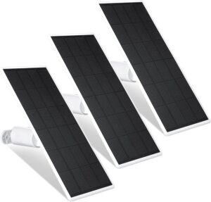 Wasserstein Solar Panel, Solar Panel Charger for Google Nest Cam Outdoor or Indoor, Battery - 2.5W Solar Power - Camera Solar Panels Made for Google Nest (3 Pack)