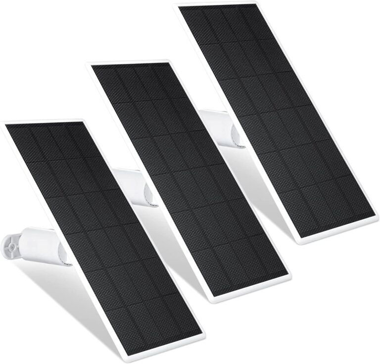 Wasserstein Solar Panel, Solar Panel Charger for Google Nest Cam Outdoor or Indoor, Battery - 2.5W Solar Power - Camera Solar Panels Made for Google Nest (3 Pack)