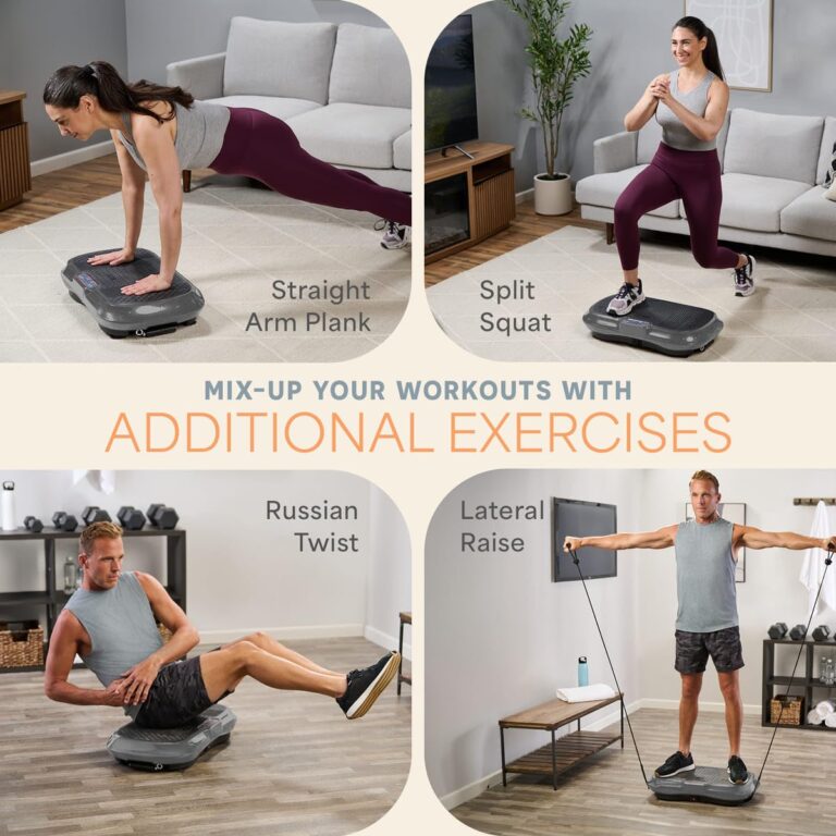 Lifepro Waver Vibration Plate Exercise Machine – High-Intensity Vibration for Muscle Activation, Full-Body Workout Vibrating Platform with Loop Bands, Fitness Equipment for Strength Toning & Fat Loss - Image 6