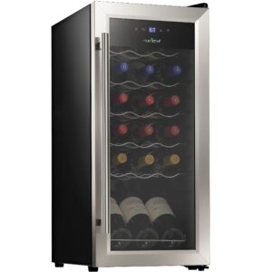 NutriChef PKCWC18 Cooler, 18 Bottle, Stainless Steel
