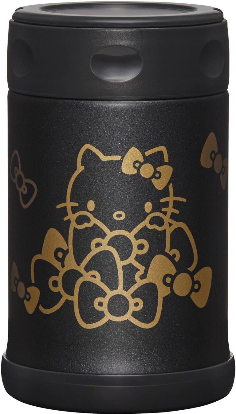 Zojirushi NS-RPC10KTWA Automatic Rice Cooker & Warmer, 5.5-Cup, White & SW-EAE50KTBA Stainless Steel Food Jar, 17-Ounce, Hello Kitty Collection Black - Image 4