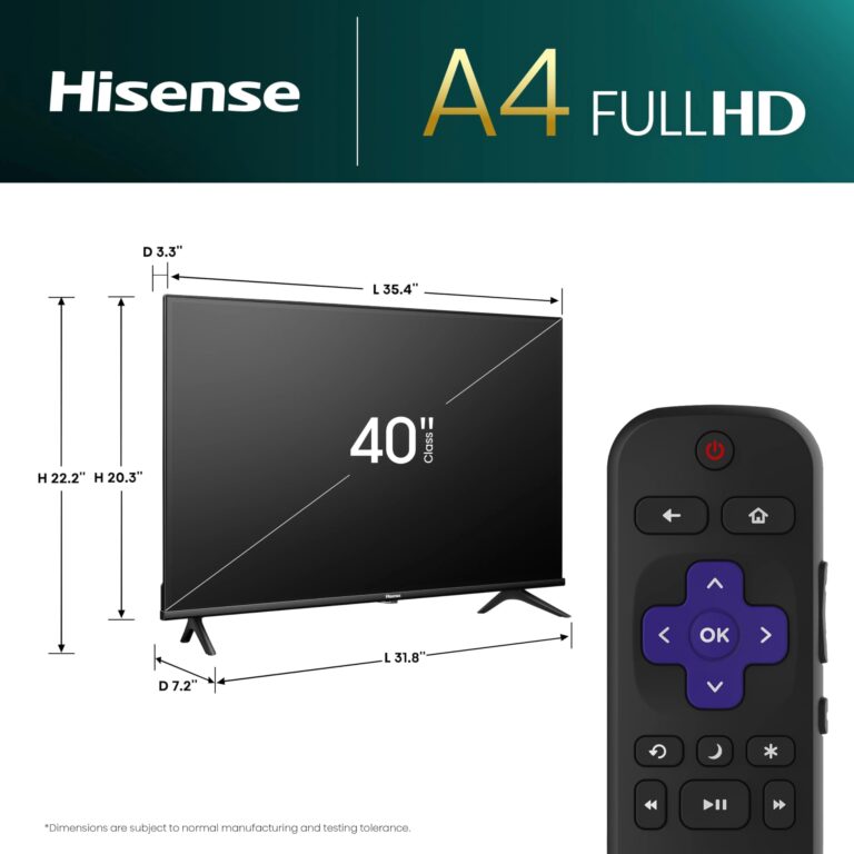 Hisense 40-Inch Class A4 Series FHD 1080p Smart Roku TV with Alexa Compatibility (40A4NR, 2024 Model) - Dolby Audio, Slim Bezel Design, Google Assistant - Image 17