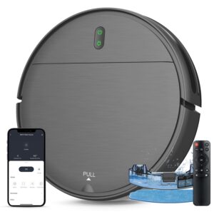 MAMNV Robot Vacuum and Mop Combo, WiFi/App, Robotic Vacuum Cleaner with Schedule, 2 in 1 Mopping Robot Vacuum with Watertank and Dustbin, Self-Charging, Slim, Ideal for Hard Floor, Pet Hair, Carpet