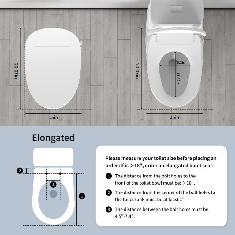 Soningsimi Smart Bidet Toilet Seat Elongated, Unlimited Warm Water, Heated Toilet Seat, Warm Air Dryer, Rear and Front Washing, Soft Closed Toilet Lid, Night Light, Requires Outlet,white - Image 4