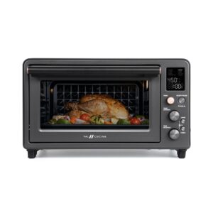 VAL CUCINA Infrared Heating Air Fryer Toaster Oven Combo, with Non-toxic Enamel-coated Interior, Extra Large Countertop Convection Oven 10-in-1 Combo, 6-Slice Toast, Enamel Baking Pan Easy Clean