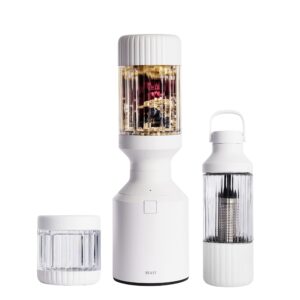 Beast Blender + Hydration System | Blend Smoothies and Shakes, Infuse Water, Premium Kitchen Countertop Design, 1000W (Cloud White)