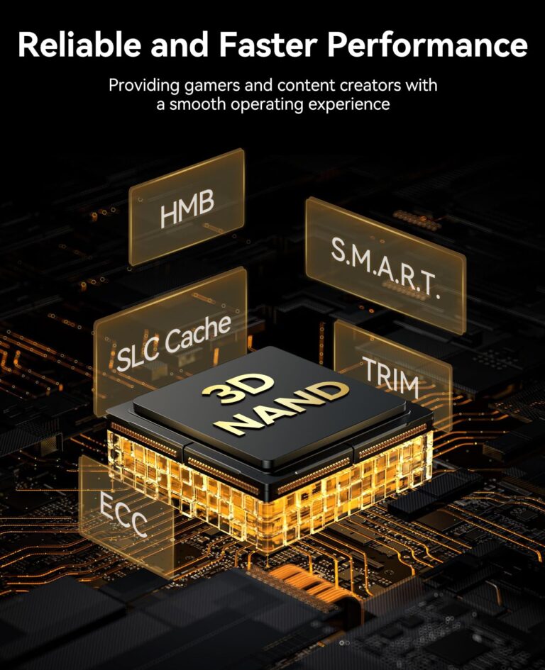 ORICO 4TB NVMe SSD PCIe 4.0- Up to 7400MB/s, M.2 2280 PCIe 4.0X4 Internal Solid State Drive, Fast Heat Dissipation, Compatible with macOS Windows for Gamers and Creators-e7400 - Image 4