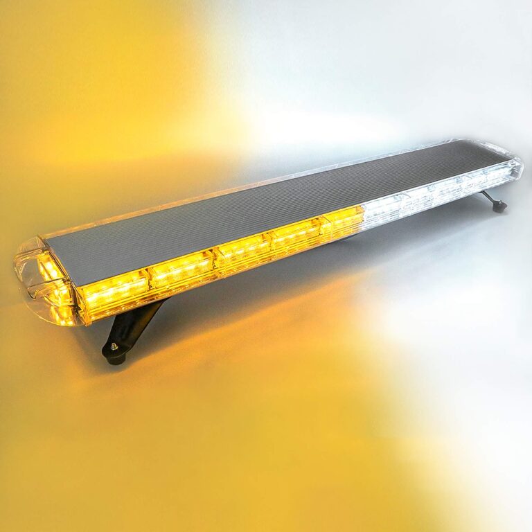 CUMART 47" 88 Amber White LED Extreme Bright Intensity Construction Emergency Warning Beacon Strobe Light Bar Rooftop Low Profile Law Enforcement Hazard Flashing for Tow Work Truck Vehicle Universal - Image 6