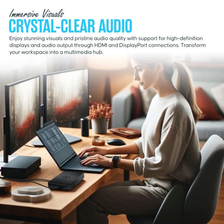 Dell WD19S Docking Station Dual Monitor Bundle - Dell Dock Station with 130 + USB Type-C + HDMI + Dual DisplayPort - Ultimate Laptop Docking Station - Image 2