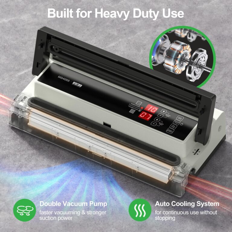 MAGIC SEAL 16'' Commercial Vacuum Sealer Machine, Meat Sealer Vacuum Packing Machine with Double Pump and Auto Cooling System, Sealing and Vacuum Time Control, Compatible with Mylar Bags - Image 4