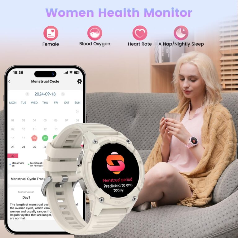 KOSPET Tank S2 Smart Watch for Women GPS, Pressure/Altitude/Compass, 5ATM Waterproof, 1.32" AMOLED Display Fitness Tracker(Answer/Make Call), AI Voice Assistant, 24H Sleep/Hear Rate Monitor - Image 4