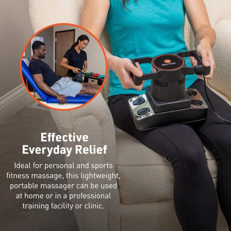 Body Sport Therapeutic Dual Speed Professional Vibrating Massager for Pain & Aching Muscle Relief – High-Powered, Effective, Chiropractic Myofascial Release Tool - Image 2