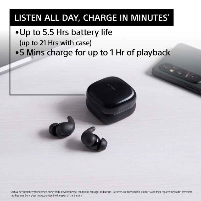 Sony LinkBuds Fit Truly Wireless Noise Canceling Earbud Headphones, Small & Light with Newly Developed Air Fitting Supporters, White - Image 8