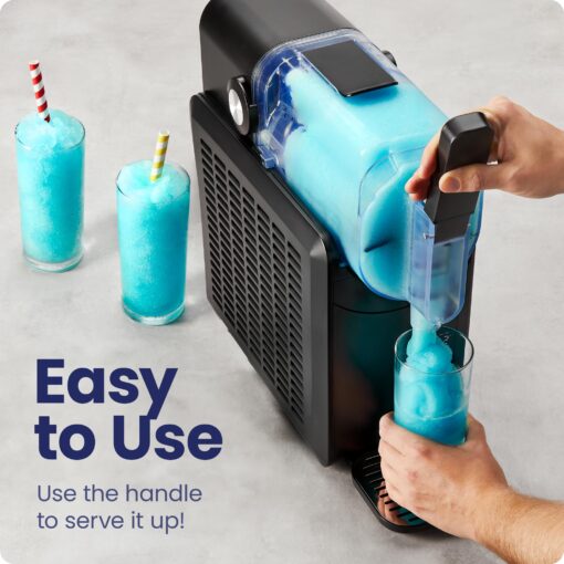 Iceman Slush-Ease 48 oz. Slushie Machine, Frozen Drink Maker & Slushy Machine with 5 Presets + Custom Option, Easy-Dispensing Lever for Frozen Margaritas, Frappes, and Slushies - Black - Image 4