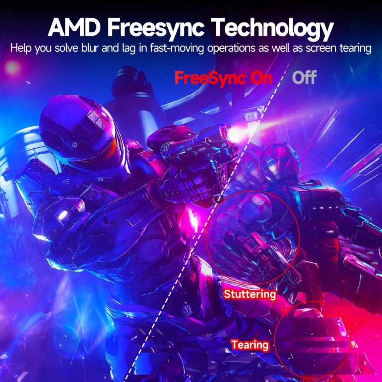 ZZA 27 Inch Gaming Monitor 280Hz 240Hz 1080p 1ms VRB Blue Light Shift Machine Black Curved 100% sRGB, Adaptive FreeSync,Display Port DP HDMI VESA Mounting Compliant - Image 4