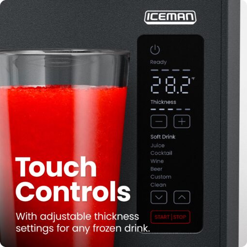 Iceman Slush-Ease 48 oz. Slushie Machine, Frozen Drink Maker & Slushy Machine with 5 Presets + Custom Option, Easy-Dispensing Lever for Frozen Margaritas, Frappes, and Slushies - Black - Image 5