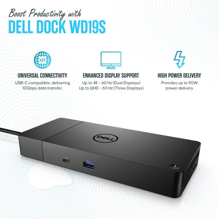 Dell WD19S Docking Station Dual Monitor Bundle - Dell Dock Station with 130 + USB Type-C + HDMI + Dual DisplayPort - Ultimate Laptop Docking Station - Image 5
