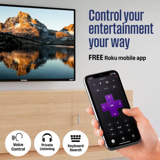 Westinghouse Roku TV - 40 Inch Smart, 1080P LED Full HD with Wi-Fi Connectivity and Mobile App, Flat Screen Compatible with Apple Home Kit, Alexa and Google Assistant - Image 6