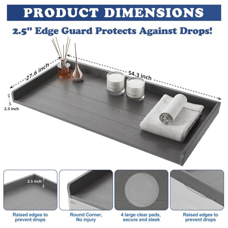 ClimbHope Washer Dryer Countertop HDPE No Installation - Washer and Dryer Topper Covers for The Top Laundry Room Organization and Storage Waterproof - Image 6