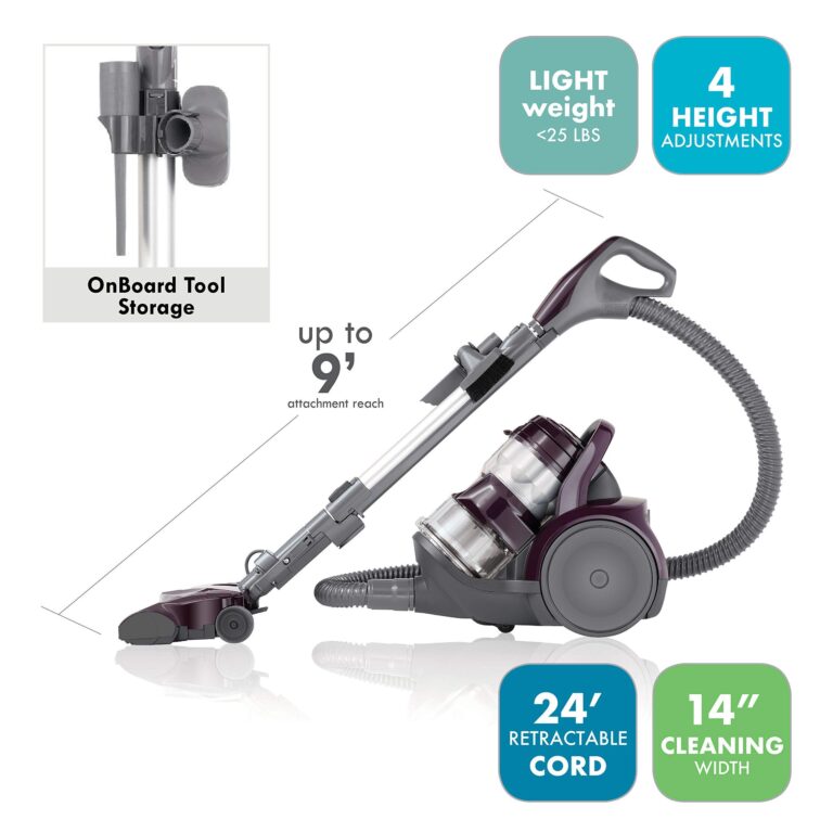 Kenmore 22614 Pet Friendly Lightweight Bagless Compact Canister Vacuum with Pet Powermate, HEPA, Extended Telescoping Wand, Retractable Cord and 2 Cleaning Tools-Purple - Image 7