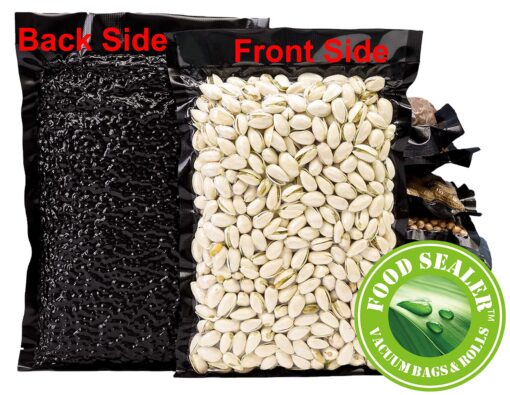 300 Pcs 4Mil 11.5” x 22” Black Clear Food Sealer Heavy Duty Commercial Food Grade BPA Free vacuum sealer bag roll for your Cabela's Food Sealer Food Saver Seal A Meal Weston vacuum sealer Freezable Microwave Safe Sous Vide Cooking bags rolls - Image 3