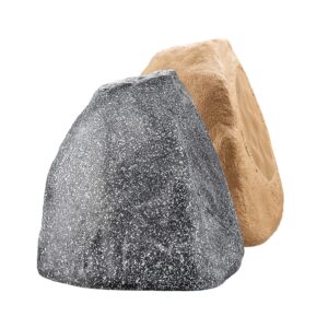 OSD 8" Grey Outdoor Rock Speaker 200W Weather Resistant Passive Stereo Pair RX805
