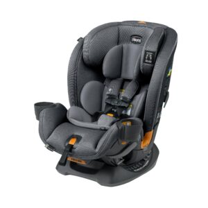 Chicco OneFit ClearTex All-in-One Car Seat, Slim Design, Rear-Facing Seat for Infants 5-40 lbs., Forward-Facing 25-65 lbs., Booster 40-100 lbs., Convertible Car Seat | Slate/Grey