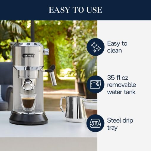 De'Longhi EC680M Espresso, Stainless Steel, Silver - Image 6